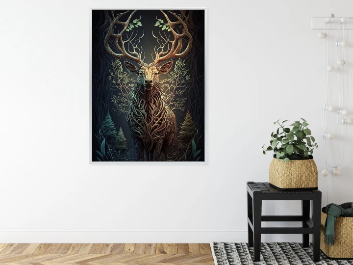Plakat Leśny Jeleń Na Ilustracji