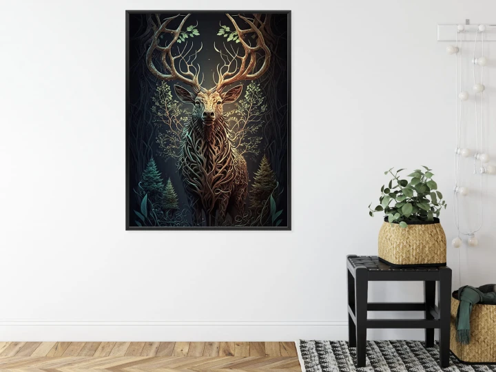 Plakat Leśny Jeleń Na Ilustracji