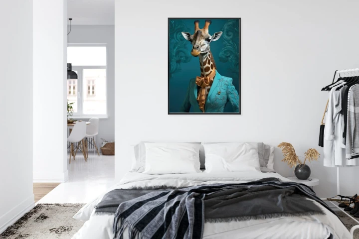 Plakat Żyrafa W Ubraniu Człowieka