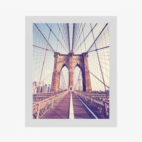 Plakat Nyc Brooklyn Bridge W Stylu Retro