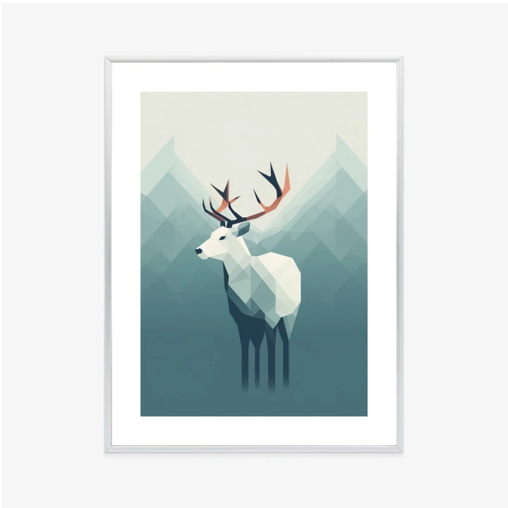 Plakat Jeleń W Stylu Skandynawskim