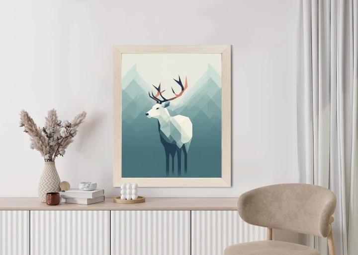 Plakat Jeleń W Stylu Skandynawskim