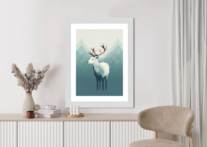 Plakat Jeleń W Stylu Skandynawskim