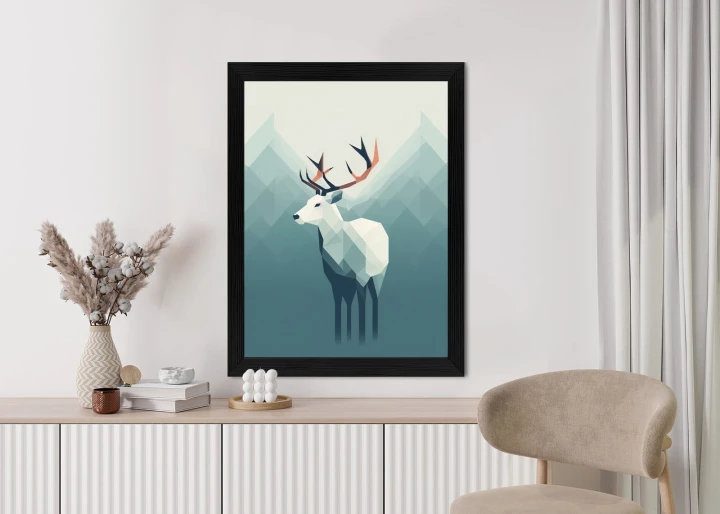 Plakat Jeleń W Stylu Skandynawskim
