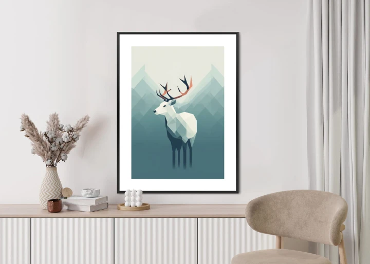 Plakat Jeleń W Stylu Skandynawskim