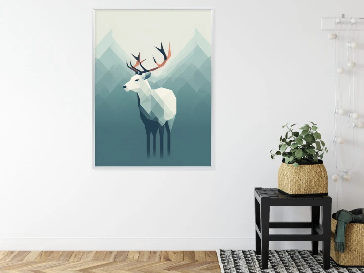 Plakat Jeleń W Stylu Skandynawskim
