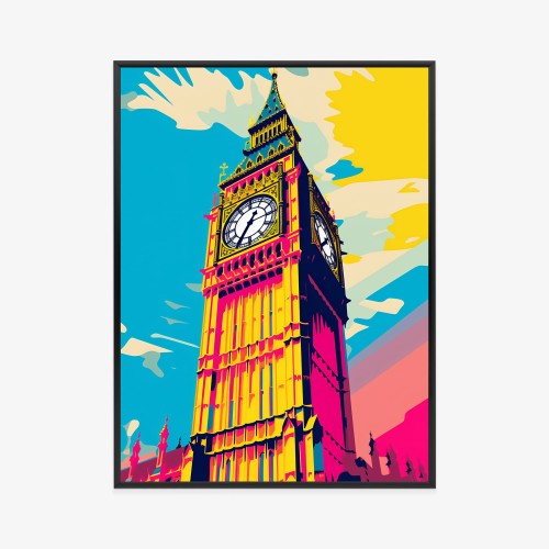 Plakat Kolorowy Big Ben Ilustracja