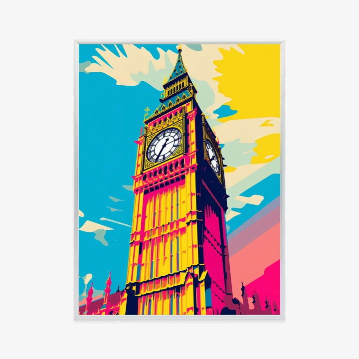 Plakat Kolorowy Big Ben Ilustracja