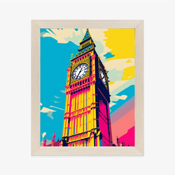 Plakat Kolorowy Big Ben Ilustracja