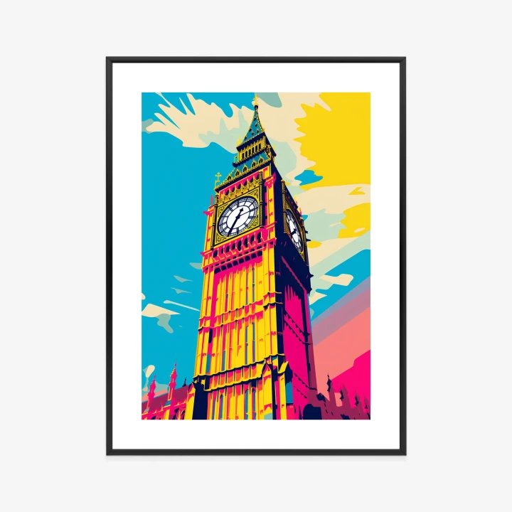 Plakat Kolorowy Big Ben Ilustracja