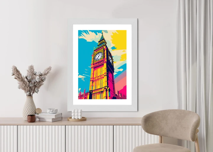 Plakat Kolorowy Big Ben Ilustracja