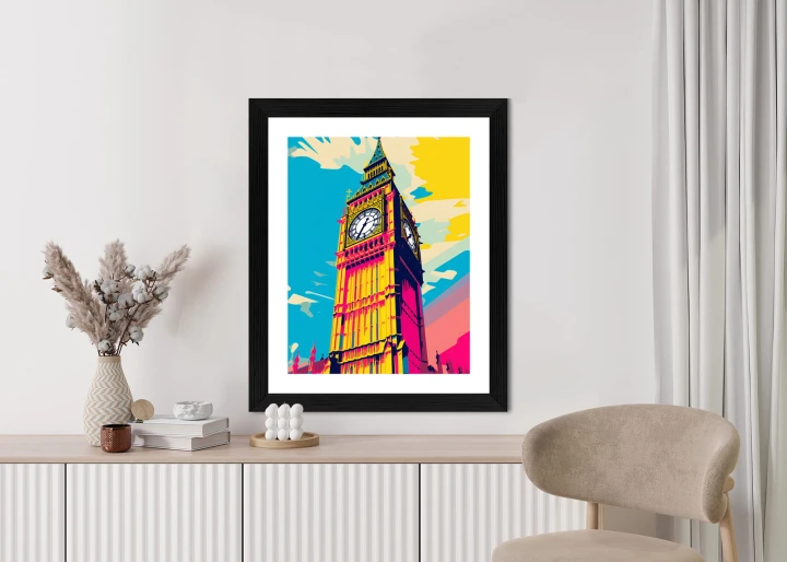 Plakat Kolorowy Big Ben Ilustracja