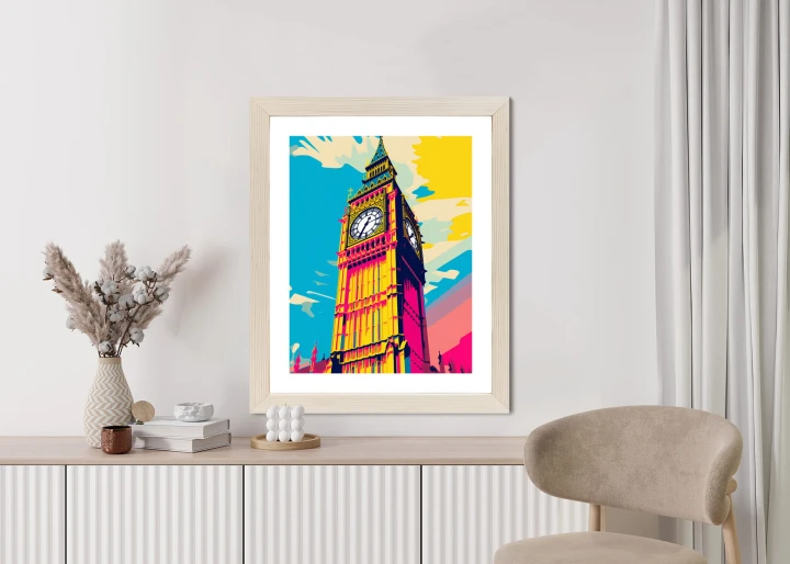 Plakat Kolorowy Big Ben Ilustracja