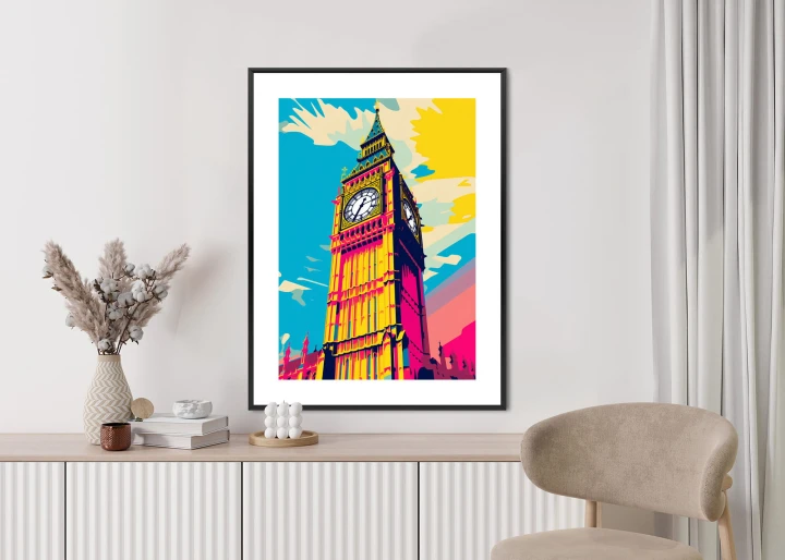 Plakat Kolorowy Big Ben Ilustracja