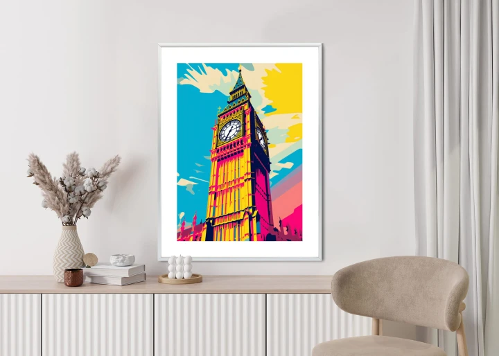 Plakat Kolorowy Big Ben Ilustracja