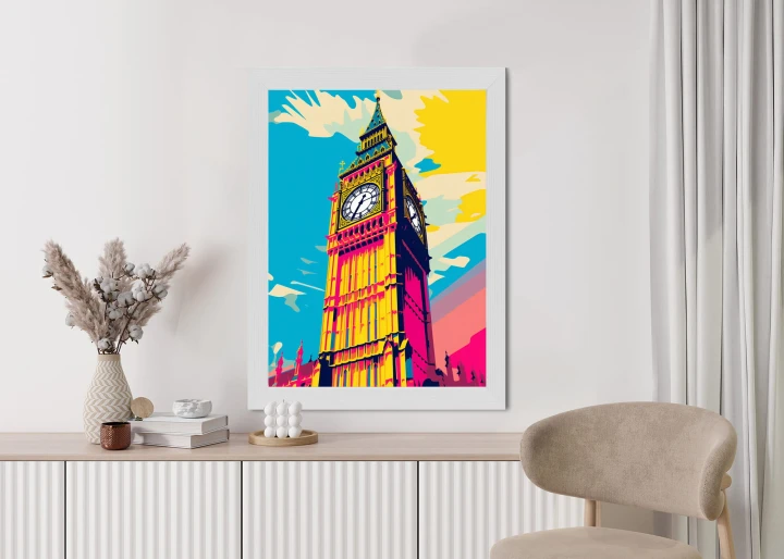 Plakat Kolorowy Big Ben Ilustracja