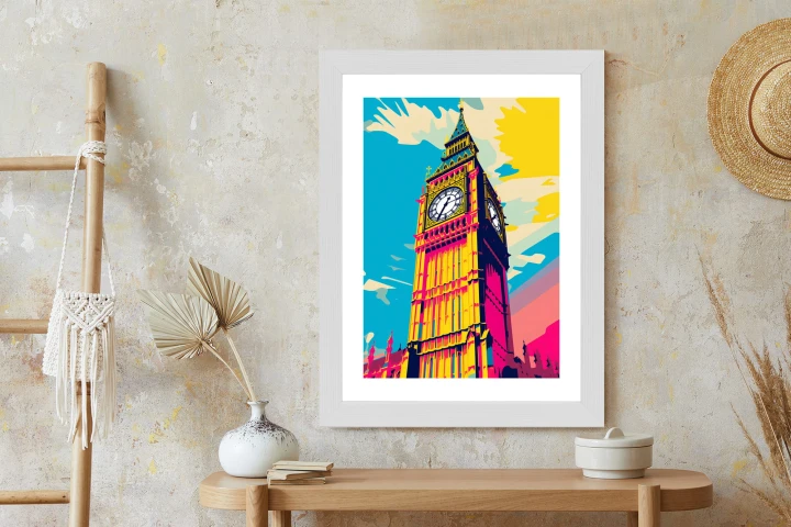 Plakat Kolorowy Big Ben Ilustracja