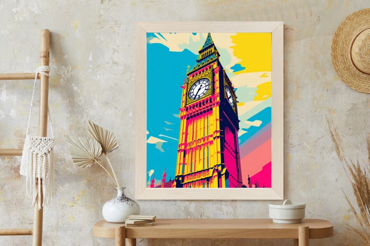 Plakat Kolorowy Big Ben Ilustracja