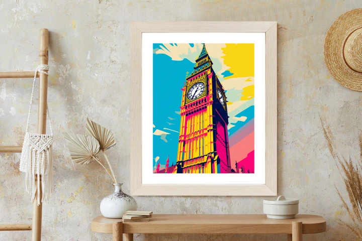 Plakat Kolorowy Big Ben Ilustracja