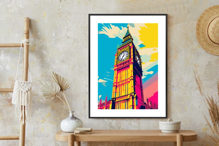 Plakat Kolorowy Big Ben Ilustracja