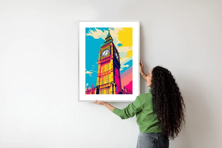 Plakat Kolorowy Big Ben Ilustracja