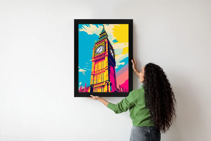 Plakat Kolorowy Big Ben Ilustracja