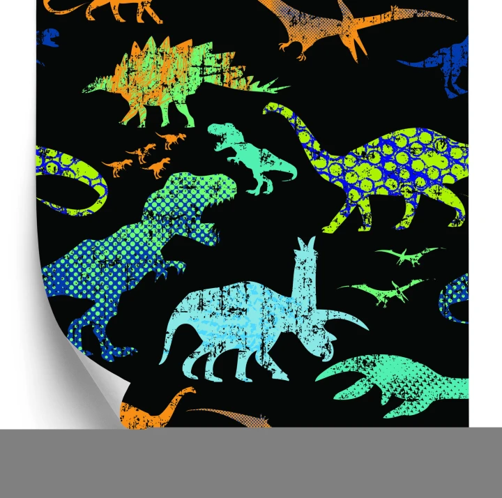 Tapeta Dla Chłopaków, Kolorowe Dinozaury