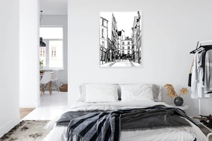 Plakat Uliczka Przy Montmartre W Paryżu - Szkic