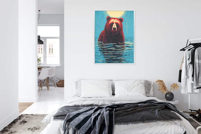 Plakat Niedźwiedź Brunatny W Wodzie
