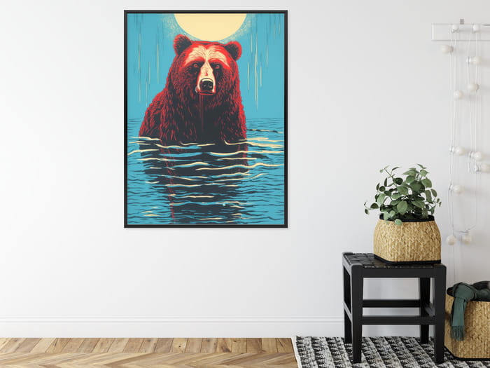 Plakat Niedźwiedź Brunatny W Wodzie