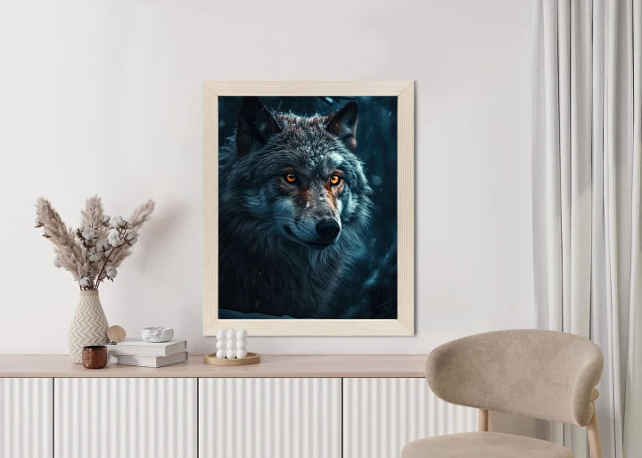 Plakat Wilk W Ciemnym Lesie