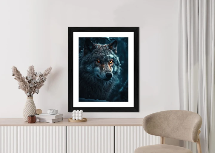 Plakat Wilk W Ciemnym Lesie