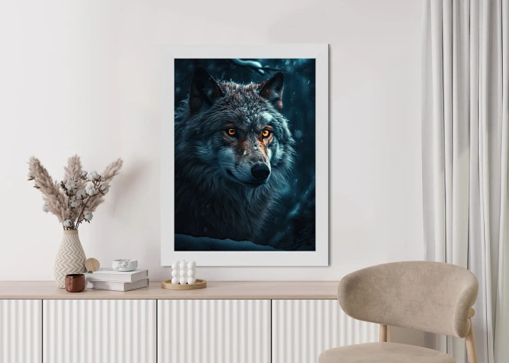 Plakat Wilk W Ciemnym Lesie