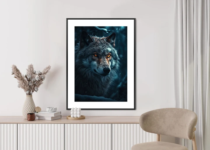 Plakat Wilk W Ciemnym Lesie