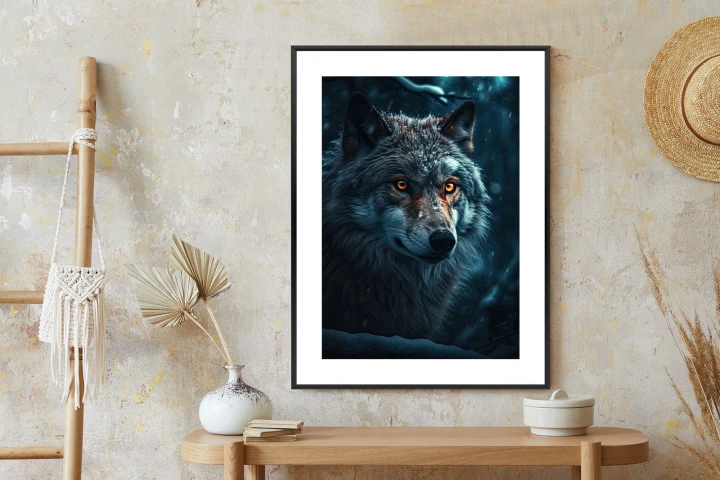 Plakat Wilk W Ciemnym Lesie