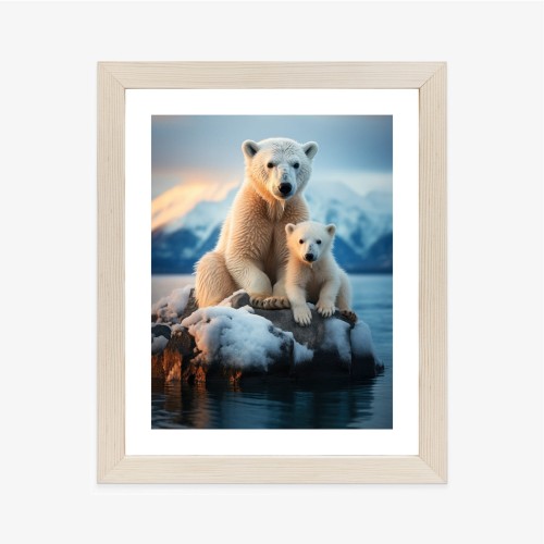 Plakat Misie Polarne Na Lodzie