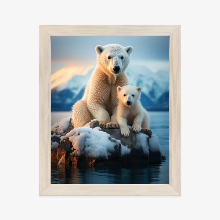 Plakat Misie Polarne Na Lodzie