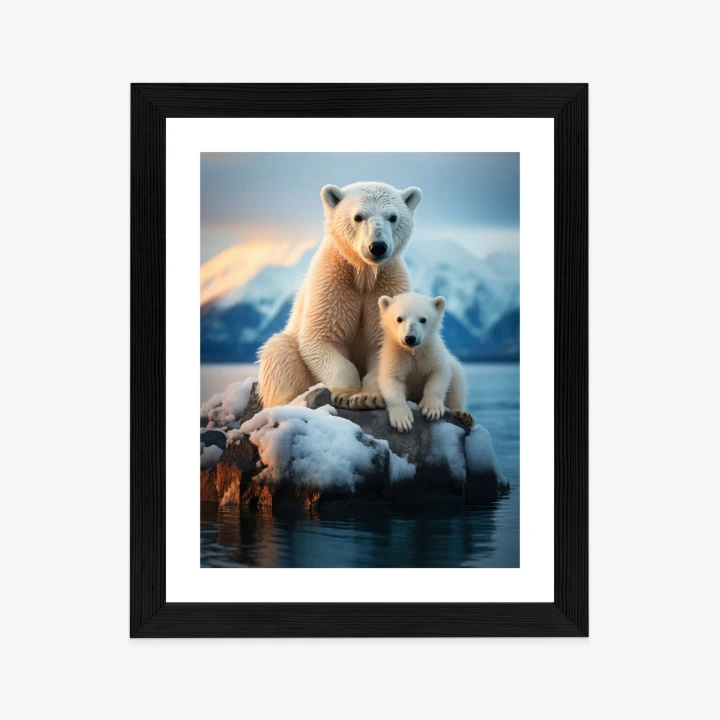 Plakat Misie Polarne Na Lodzie