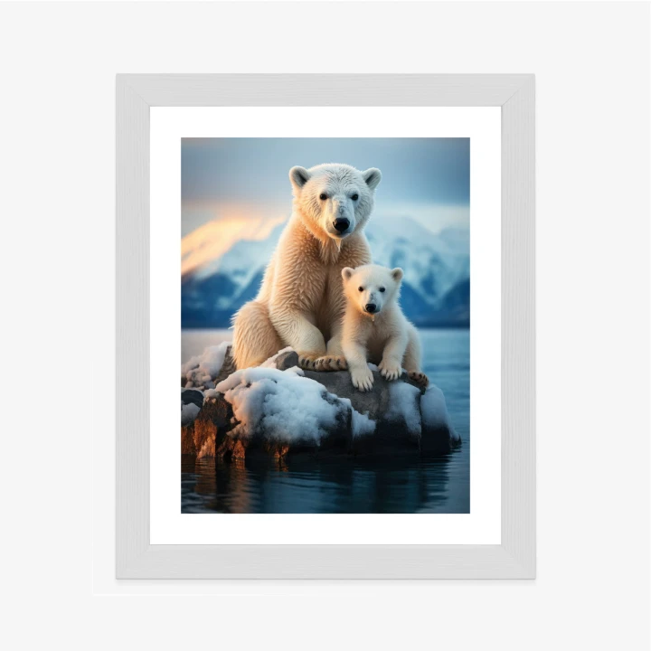Plakat Misie Polarne Na Lodzie