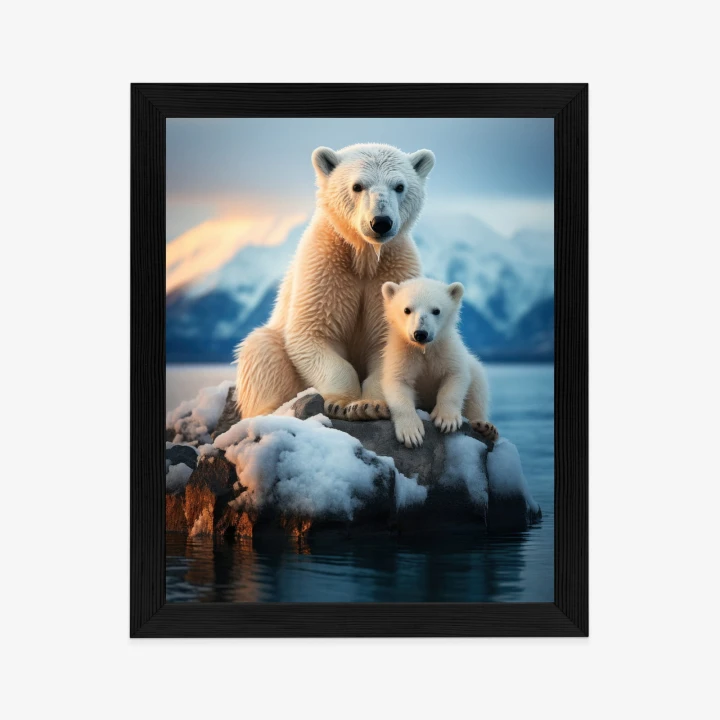 Plakat Misie Polarne Na Lodzie