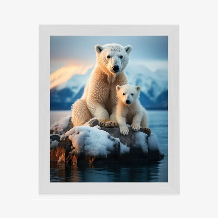 Plakat Misie Polarne Na Lodzie