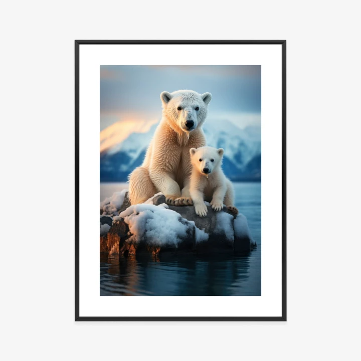 Plakat Misie Polarne Na Lodzie