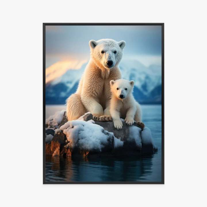 Plakat Misie Polarne Na Lodzie