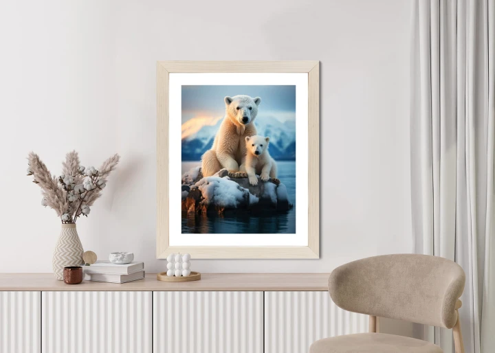 Plakat Misie Polarne Na Lodzie