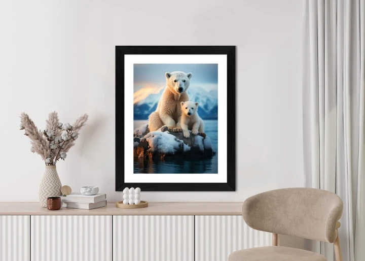 Plakat Misie Polarne Na Lodzie