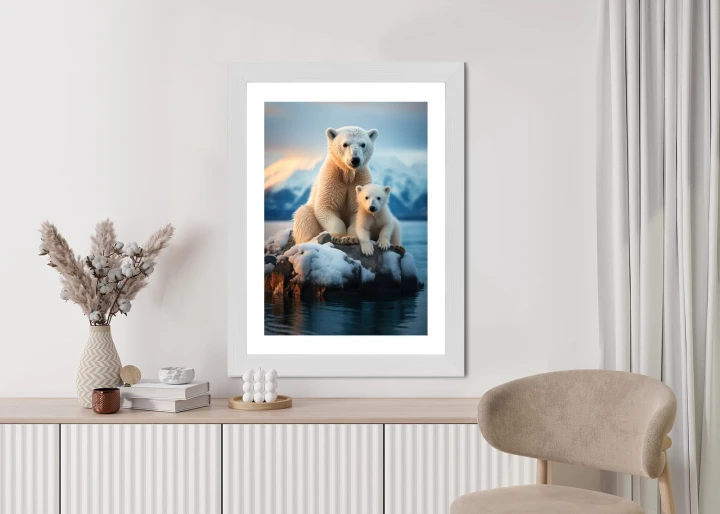 Plakat Misie Polarne Na Lodzie