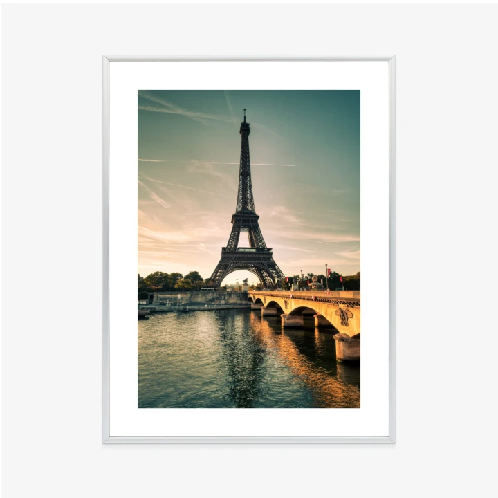 Plakat Sekwana U Stóp Wieży Eiffla