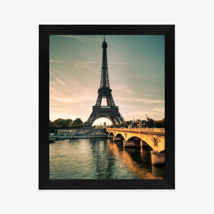 Plakat Sekwana U Stóp Wieży Eiffla