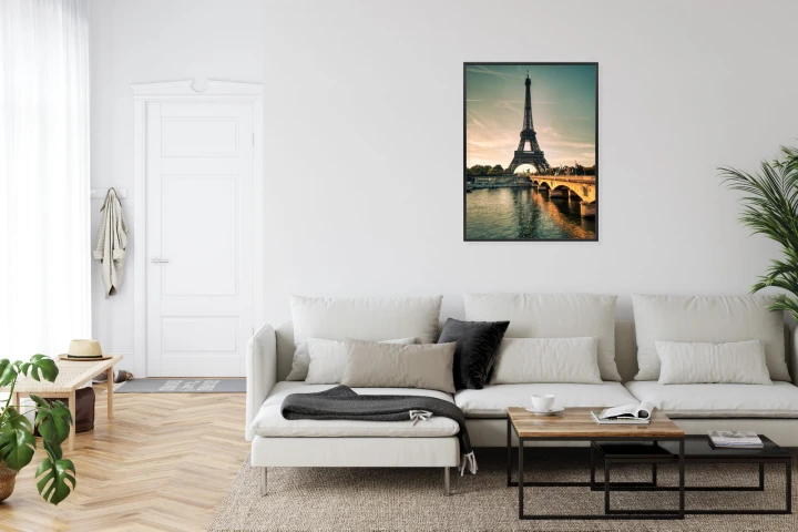 Plakat Sekwana U Stóp Wieży Eiffla