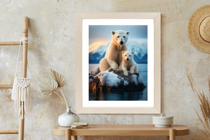 Plakat Misie Polarne Na Lodzie